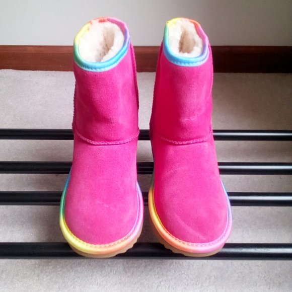 UGG Other - UGG Kids Rainbow Shearling Lined Suede Boot NEW